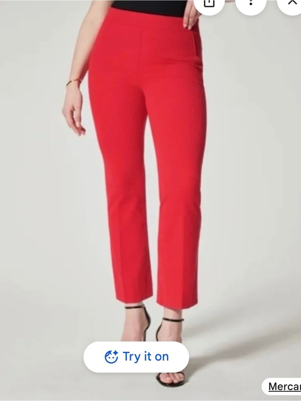 SPANX Polished Kick Flare Cropped High Rise Pull on Pants Size M